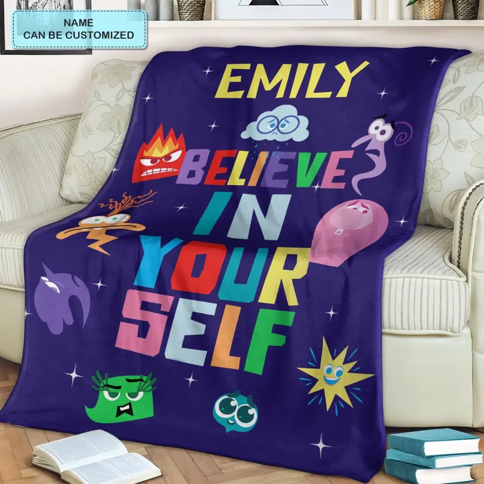 Believe In Yourself - Personalized Custom Blanket - Gift For Kids, Family Members