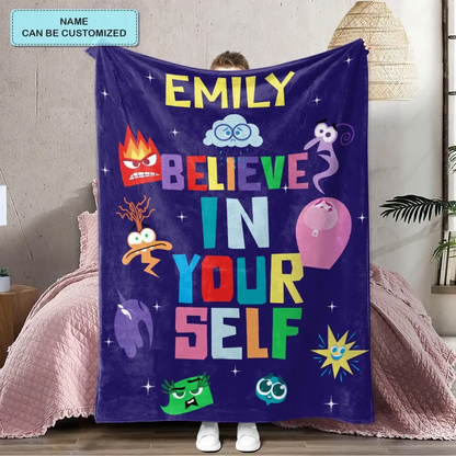 Believe In Yourself - Personalized Custom Blanket - Gift For Kids, Family Members