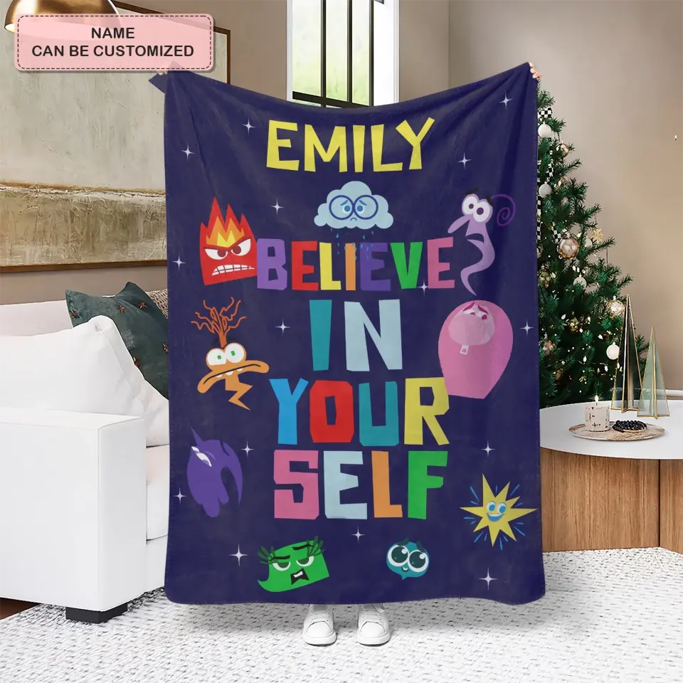 Believe In Yourself - Personalized Custom Blanket - Gift For Kids, Family Members