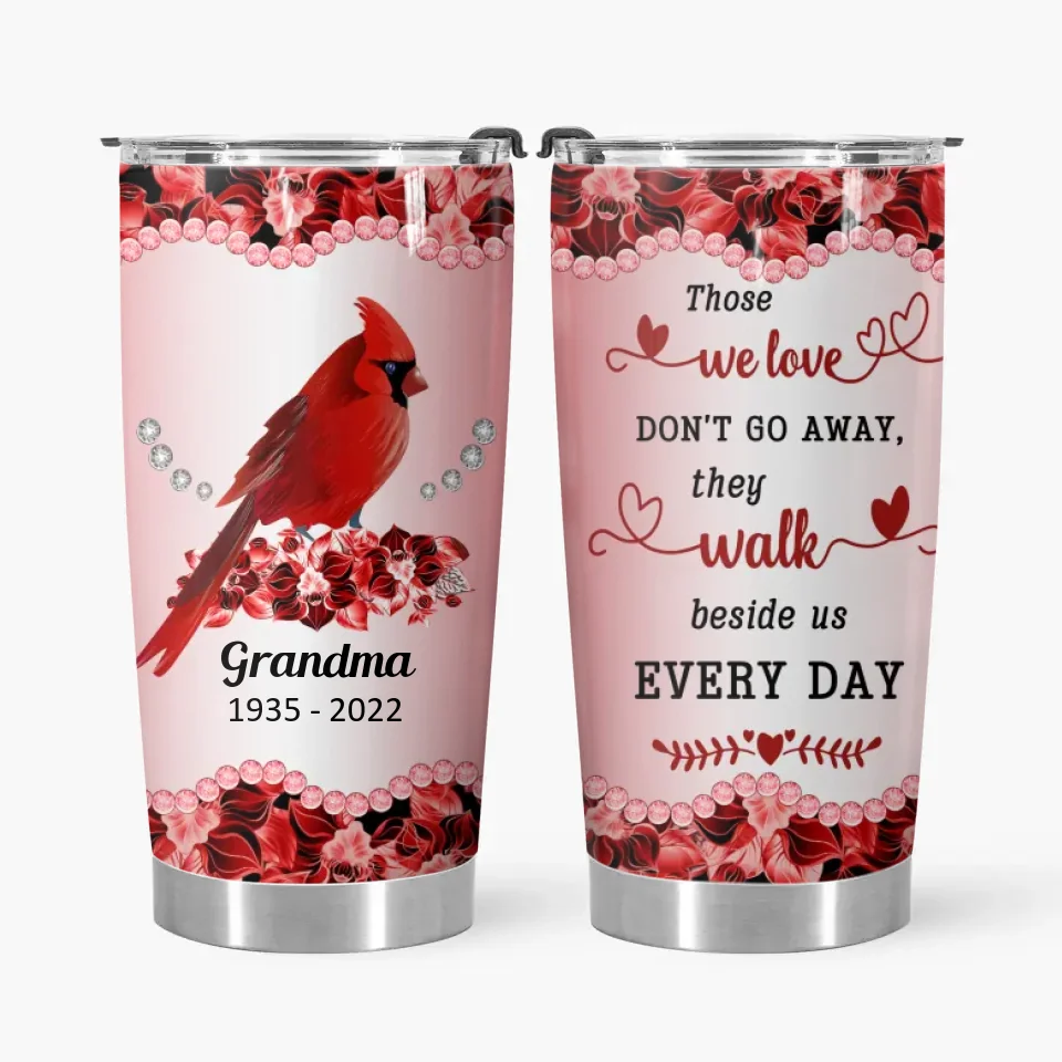 Personalized Tumbler - Gift For Grandma - Grandma Cardinal Memorial