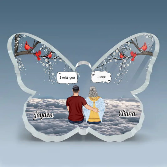 Personalized Butterfly Acrylic Plaque - Gift For Family Member - Forever In My Heart