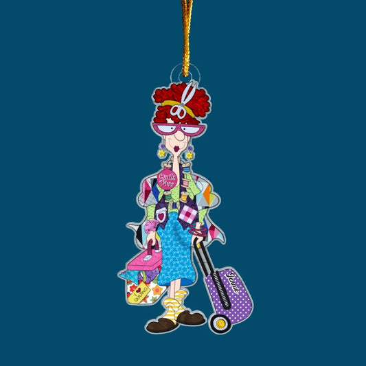 Custom Shape Mica Ornament - Quilt Diva Personalized