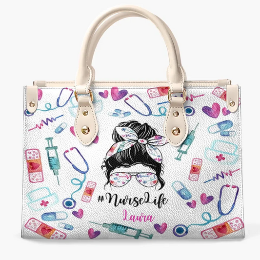 Personalize Leather Bag - Nurse Life