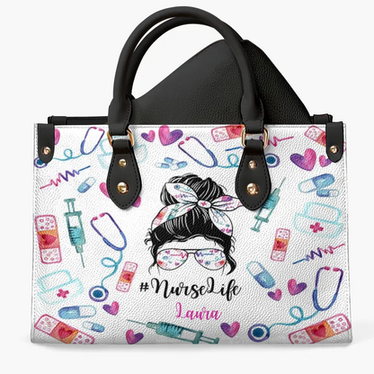 Personalize Leather Bag - Nurse Life