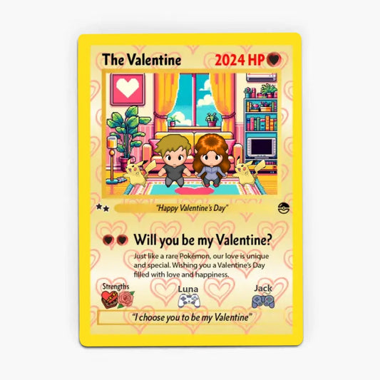 Will You Be My Valentine - Personalized Custom Gift Card - Gift For Couple, Boyfriend, Girlfriend, Husband, Wife