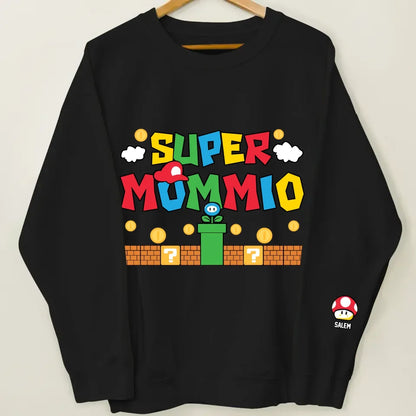 Supper Mommio - Personalized Custom Sweatshirt - Mother's Day, Father's Day Gift For Mom, Dad, Family Members