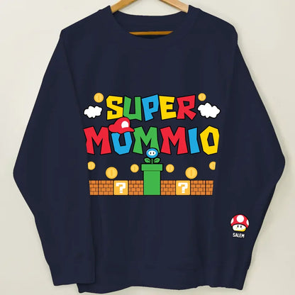 Supper Mommio - Personalized Custom Sweatshirt - Mother's Day, Father's Day Gift For Mom, Dad, Family Members