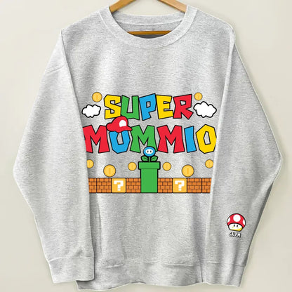 Supper Mommio - Personalized Custom Sweatshirt - Mother's Day, Father's Day Gift For Mom, Dad, Family Members