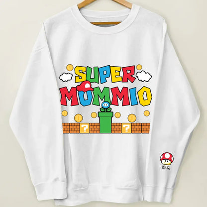 Supper Mommio - Personalized Custom Sweatshirt - Mother's Day, Father's Day Gift For Mom, Dad, Family Members