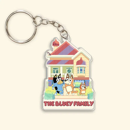 Heelers Family- Personalized Custom One-Sided Acrylic Keychain - Gift For Family Members