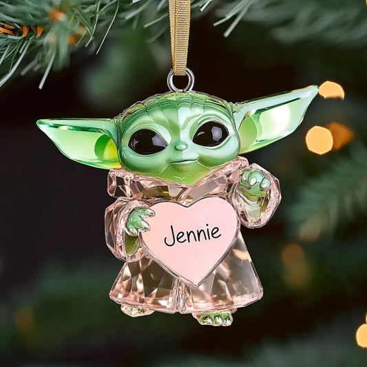 The Little Guardian - Personalized Mica Ornament - Gift For Family Members