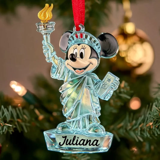 Spark of Freedom - Personalized Mica Ornament - Gift For Family Members