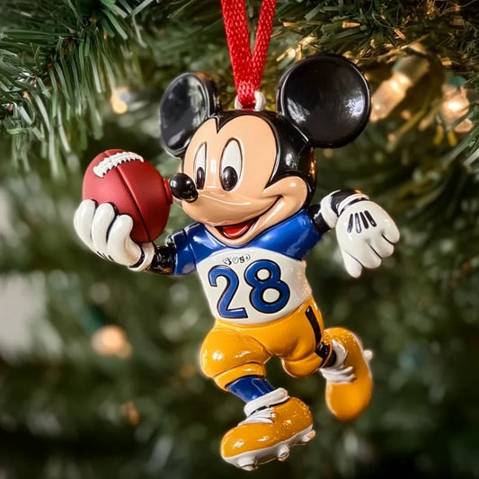Football Dreamer - Personalized Mica Ornament - Gift For Family Members