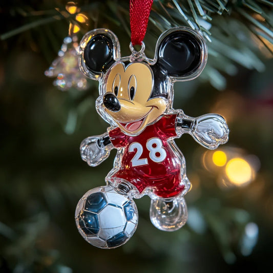 Soccer Star - Personalized Mica Ornament - Gift For Family Members