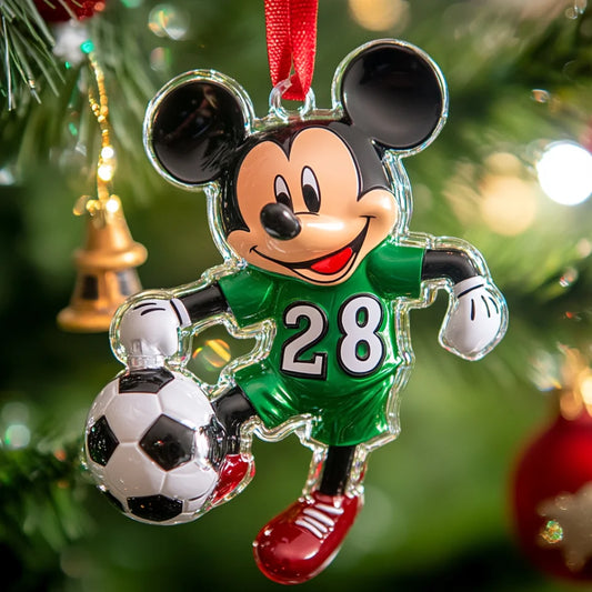 Goal Line Joy - Personalized Mica Ornament - Gift For Family Members