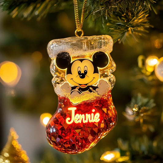 Festive Friends - Personalized Mica Ornament - Gift For Friends, Family Members