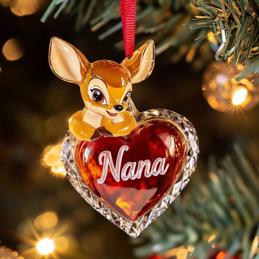 Shimmering Forest Friend - Personalized Mica Ornament - Gift For Friends, Family Members