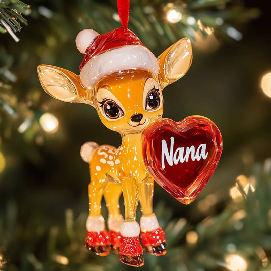 Radiant Woodland - Personalized Mica Ornament - Gift For Friends, Family Members