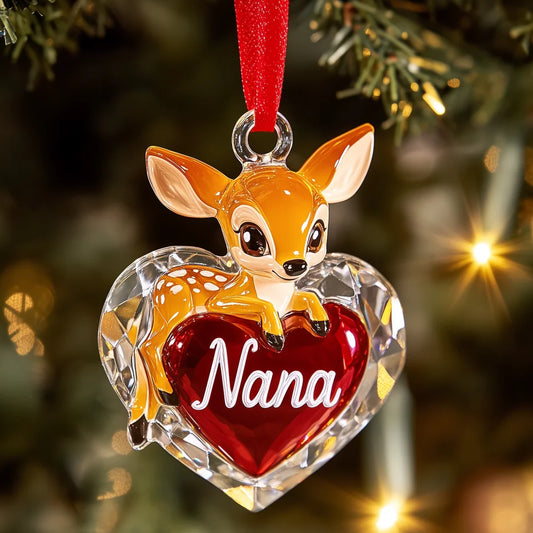 Forest Love - Personalized Mica Ornament - Gift For Friends, Family Members