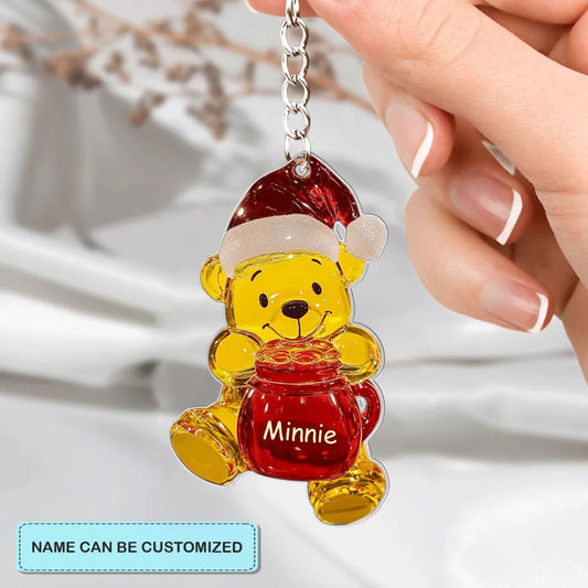 Honey Bear - Personalized Custom Acrylic Keychain - Gift For Family Members