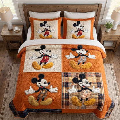 Autumn Memories 3-Piece Quilted Bedding Set DMC0NT133