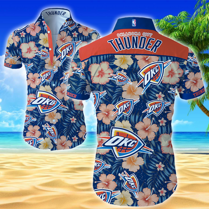 Basketball Lovers - 3D Hawaiian Shirt OKC 14