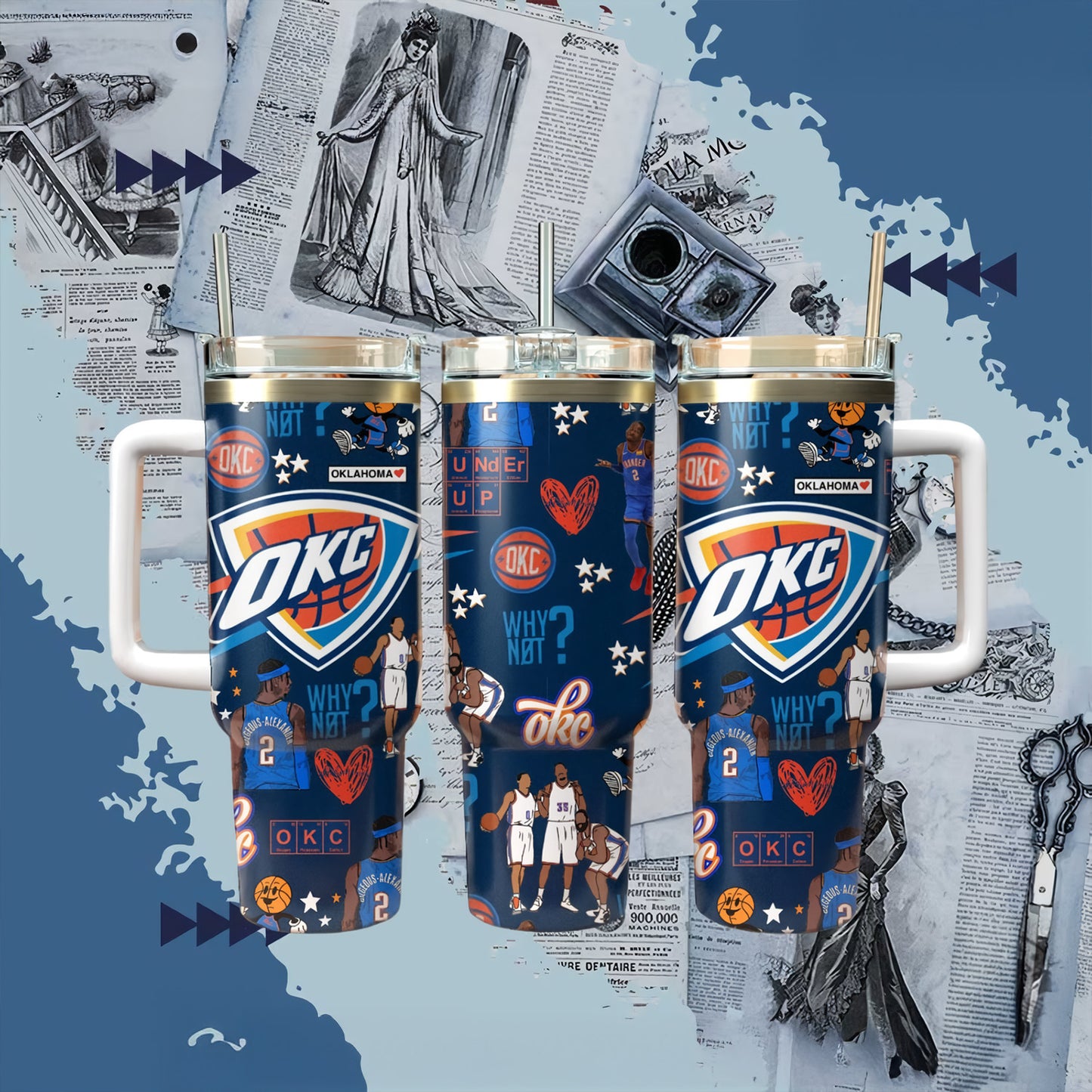 Basketball Lovers - Tumbler With Handle OKC 08
