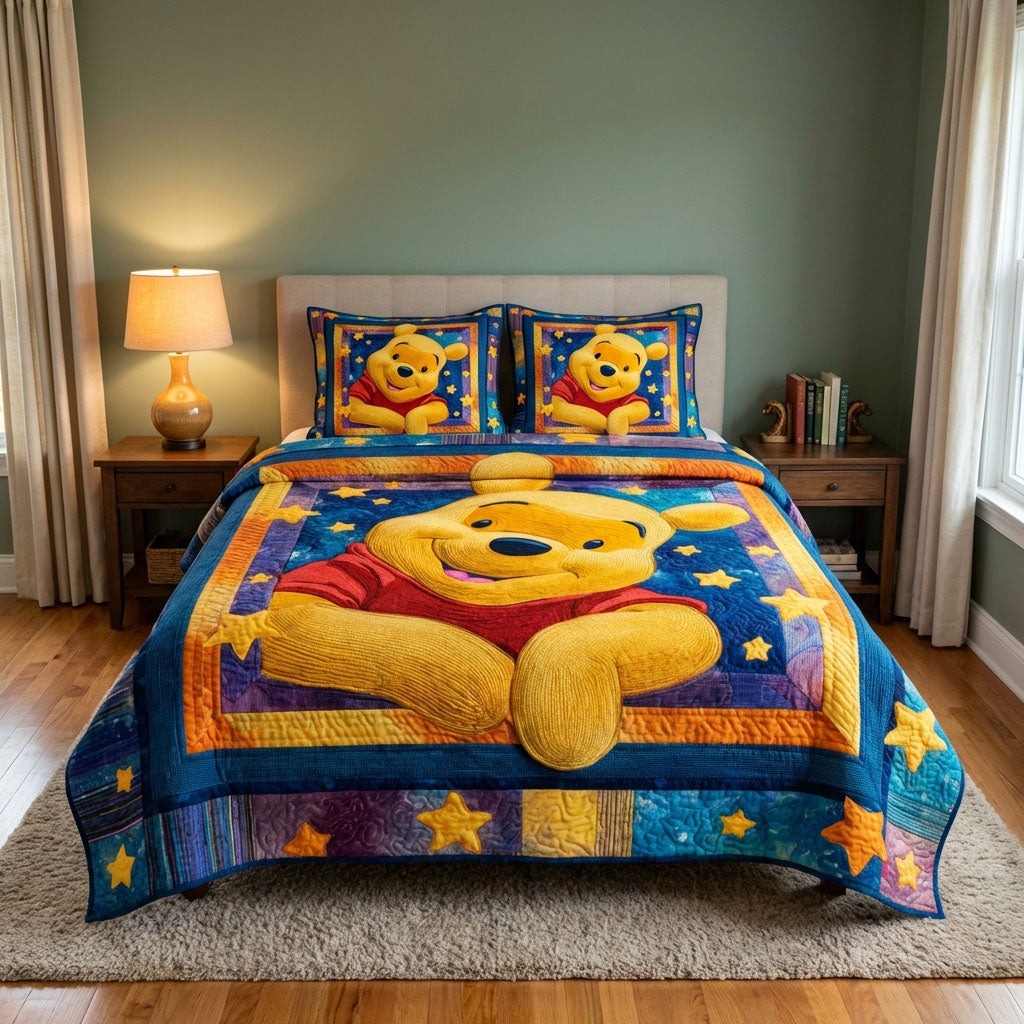 Bedtime Buddy 3-Piece Quilted Bedding Set DMC0DK038