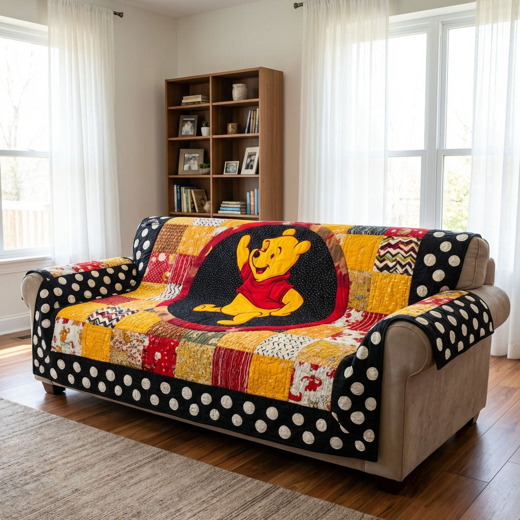 Blue Dreams Quilted Sofa Cover DMC0DK057