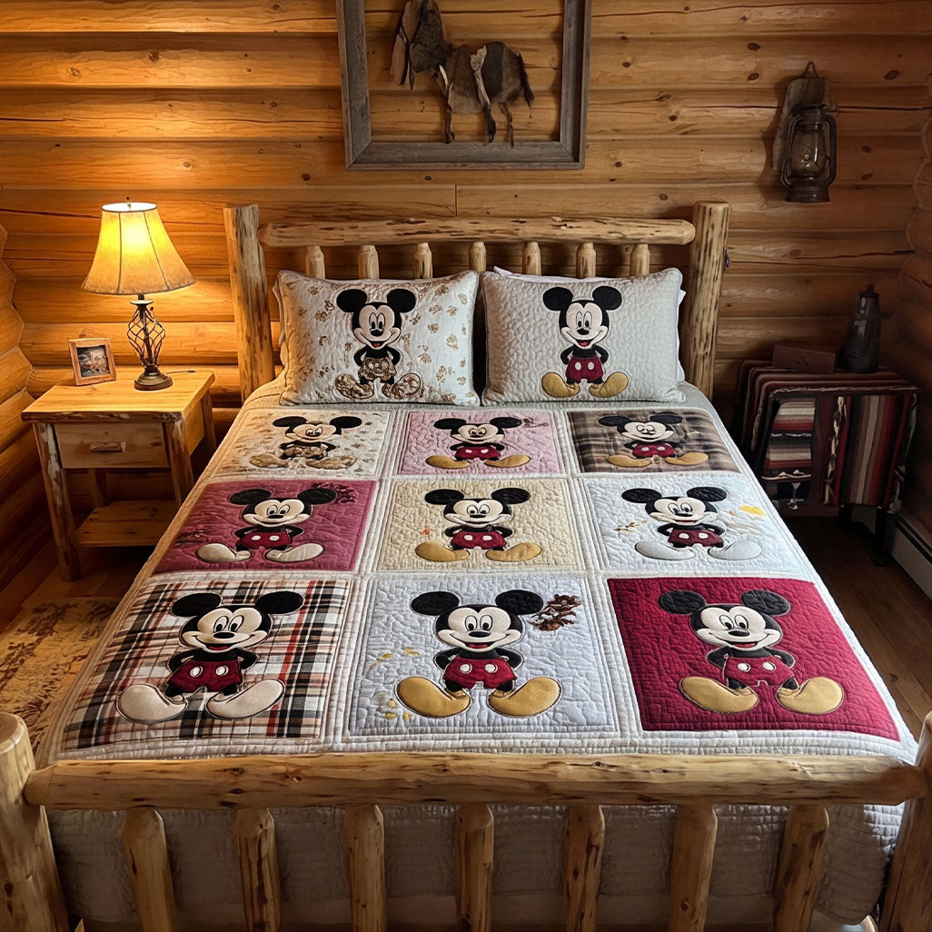 Cabin Storybook Nights 3-Piece Quilted Bedding Set DMC0PT063