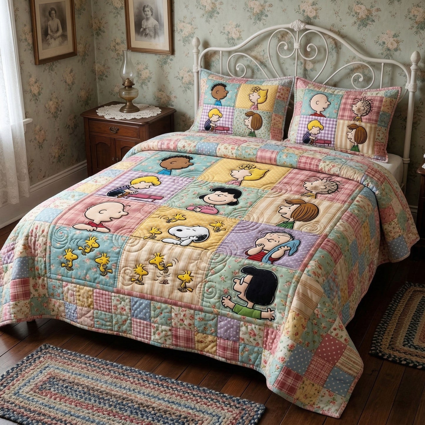 Childhood Circle 3-Piece Quilted Bedding Set DMC0NT183