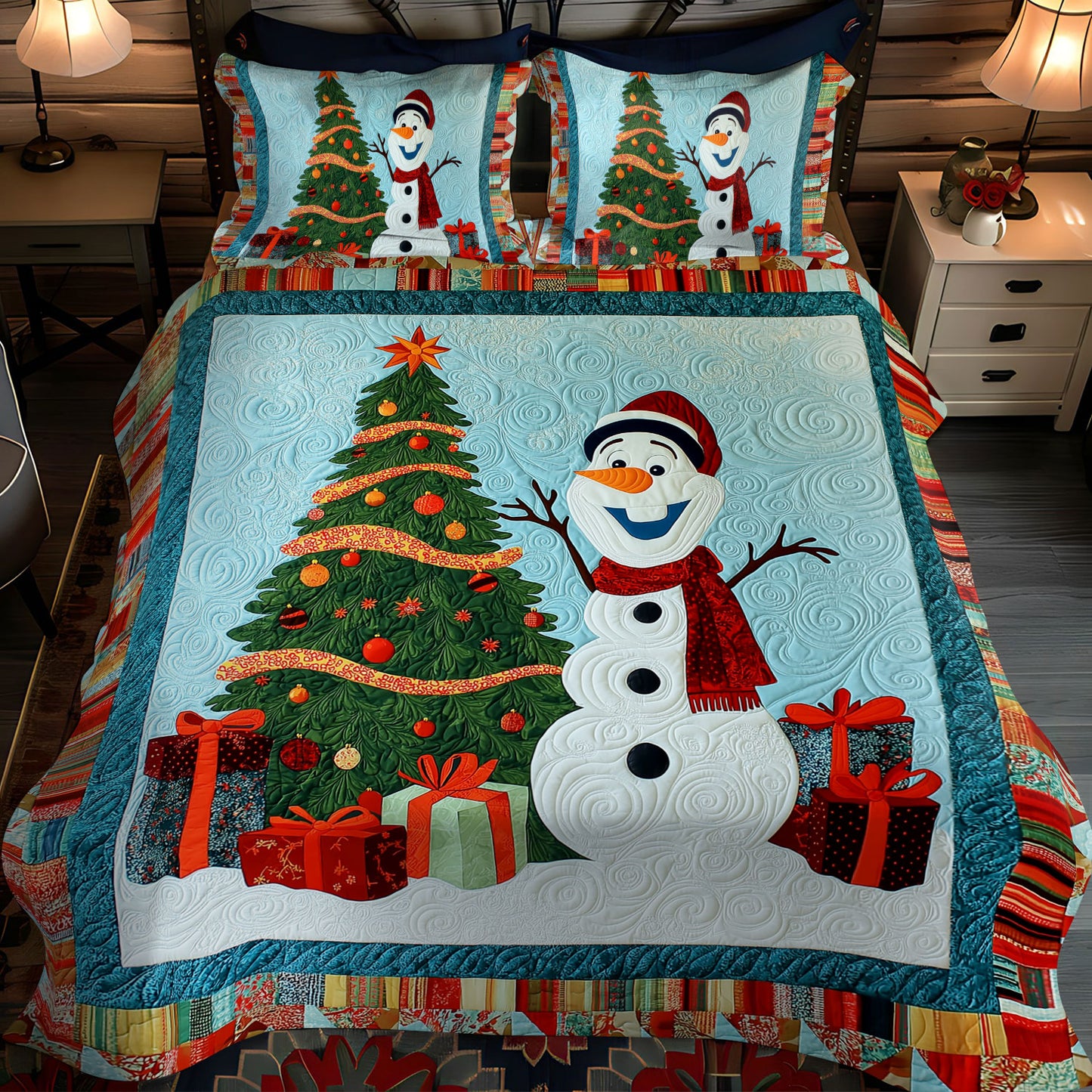 Christmas Eve Dreams 3-Piece Quilted Bedding Set NCU0LT068