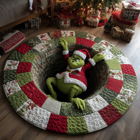 Christmas Spirit Trap Quilted Round Mat NCU0HT087