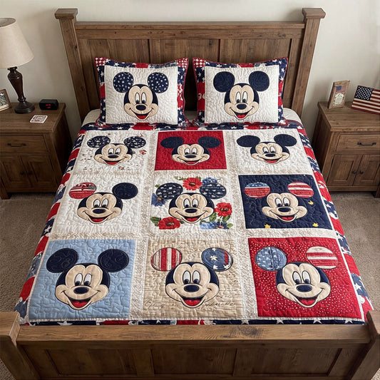 Classic Americana Icons 3-Piece Quilted Bedding Set DMC0PT040