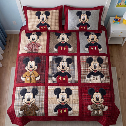 Classic Patch 3-Piece Quilted Bedding Set DMC0NT135