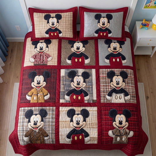 Classic Patch 3-Piece Quilted Bedding Set DMC0NT135