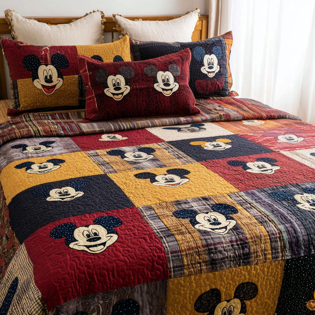Classic Patch Joy 3-Piece Quilted Bedding Set DMC0NT026