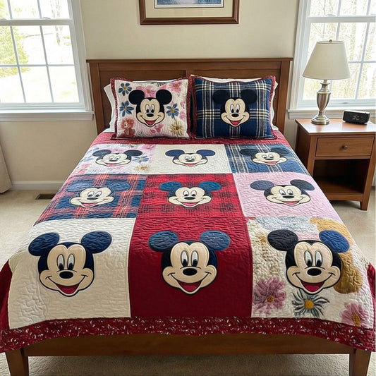 Classic Pop Nostalgia 3-Piece Quilted Bedding Set DMC0PT041