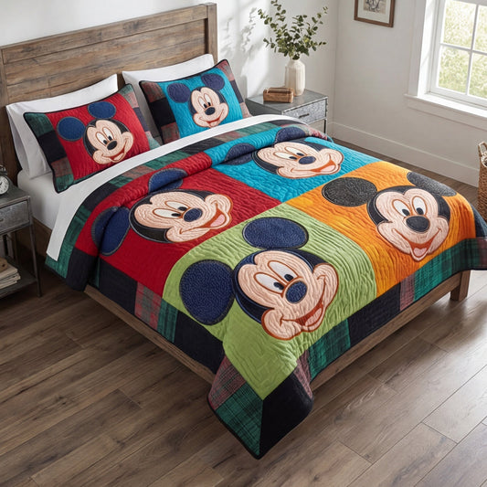 Colorful Joy 3-Piece Quilted Bedding Set DMC0NT137