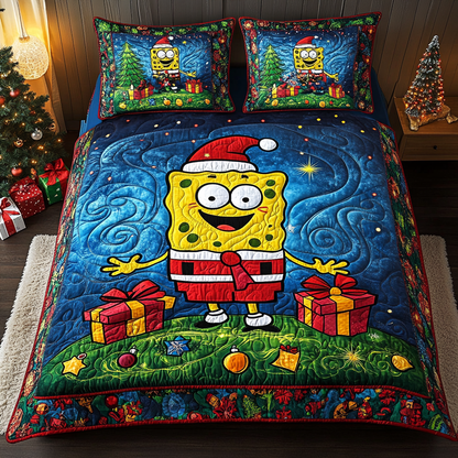 Coral Cheer 3-Piece Quilted Bedding Set NCU0LT113
