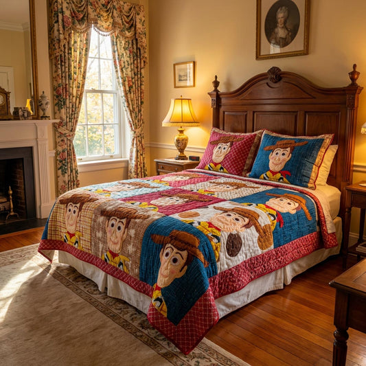 Cowboy Tales 3-Piece Quilted Bedding Set DMC0DV058