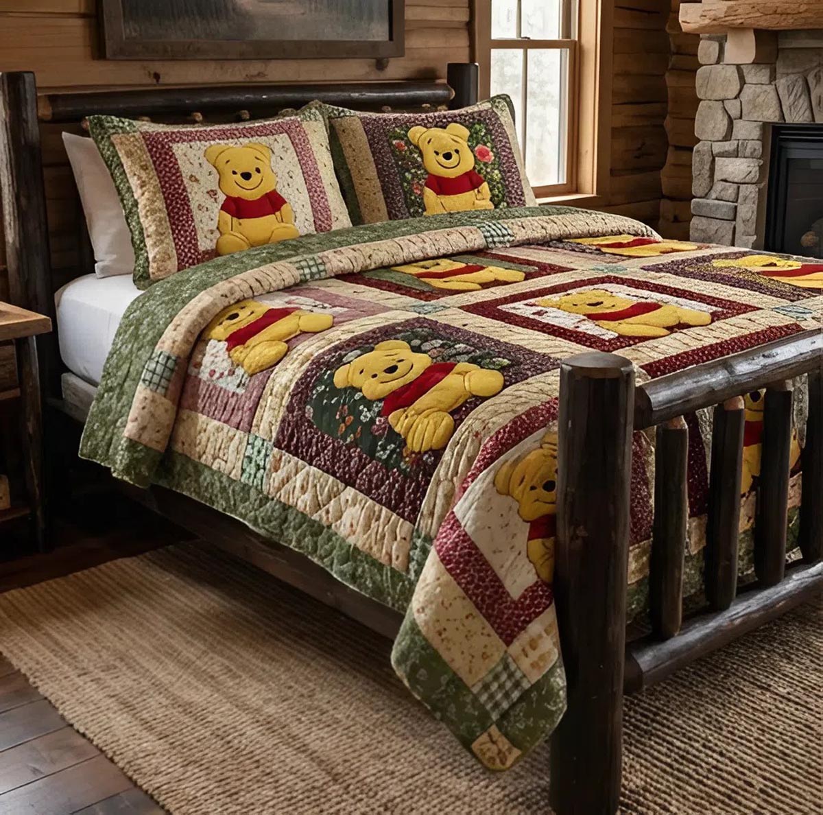 Cozy Bear 3-Piece Quilted Bedding Set DMC0DV038