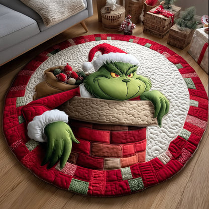 Cozy Chimney Crawl Quilted Round Mat NCU0HT089
