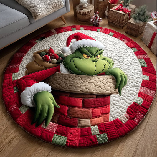 Cozy Chimney Crawl Quilted Round Mat NCU0HT089