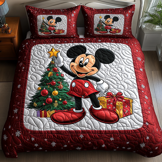 Cozy Christmas Nights 3-Piece Quilted Bedding Set NCU0LT005