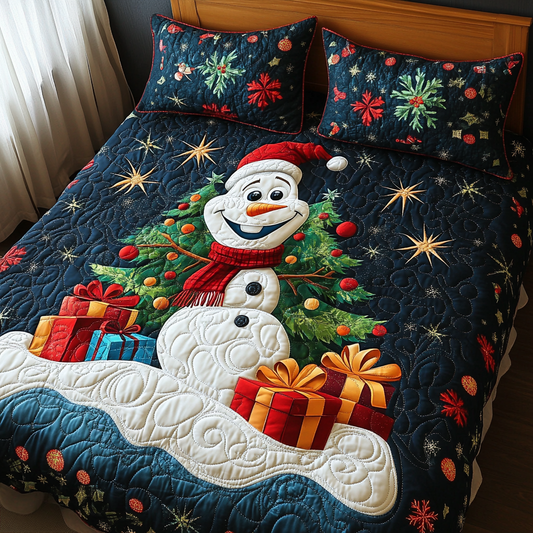 Cozy Christmas Nights 3-Piece Quilted Bedding Set NCU0LT070