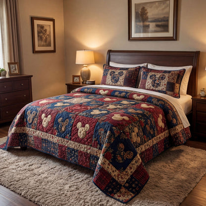 Cozy Cottage 3-Piece Quilted Bedding Set DMC0NT166