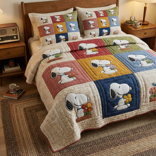 Cozy Cottage Collection 3-Piece Quilted Bedding Set DMC0PT082