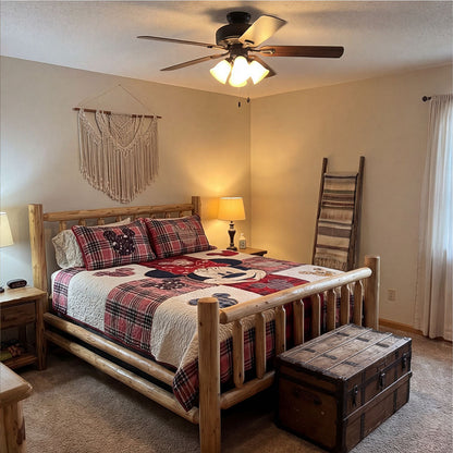Cozy Cottage Moments 3-Piece Quilted Bedding Set DMC0PT065