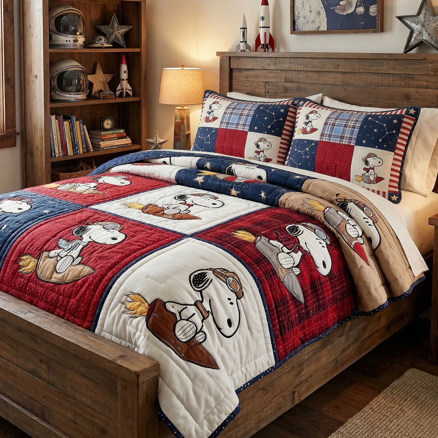 Cozy Cottage Mosaic 3-Piece Quilted Bedding Set DMC0PT105